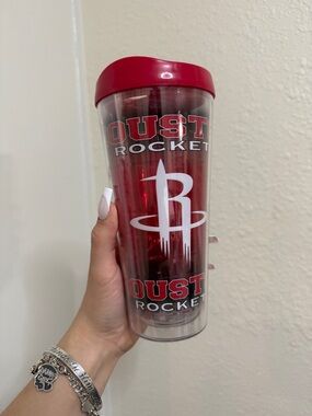 Houston Rockets Red Travel Tumbler
